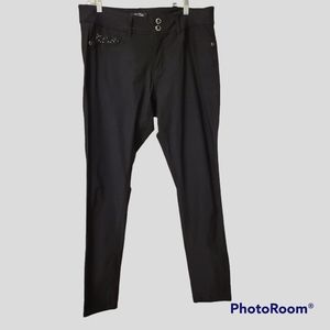 Black, stretchy 'Royalty for You' jeans,  Size 20W.